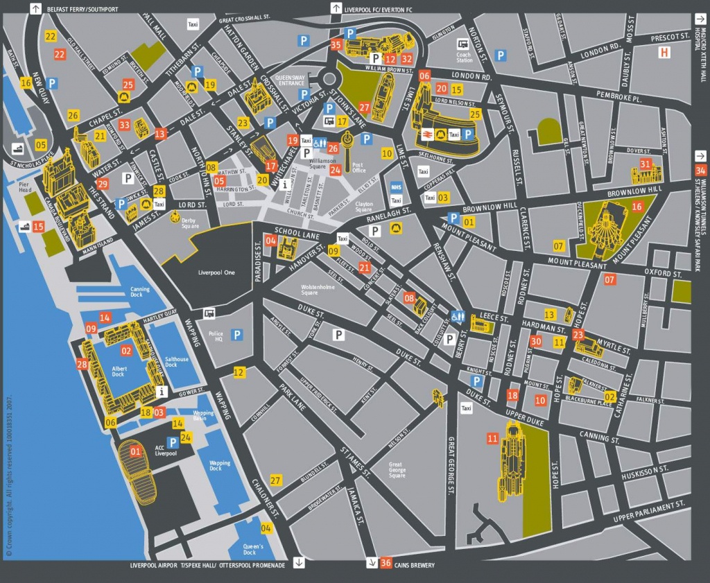 Large Liverpool Maps For Free Download And Print | High-Resolution - Blackpool Tourist Map Printable