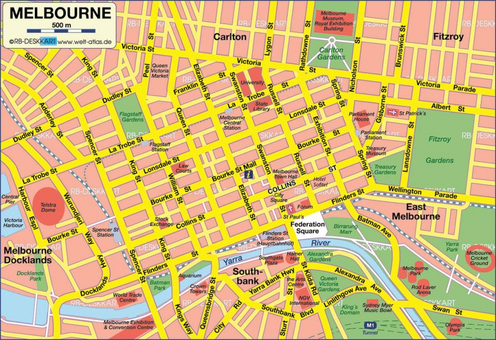 Large Melbourne Maps For Free Download And Print | High-Resolution - Brisbane Cbd Map Printable