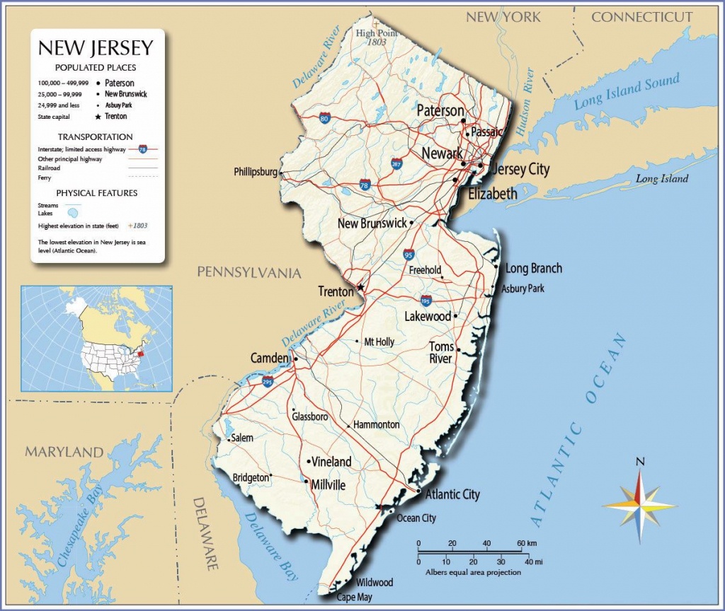 Large New Jersey State Maps For Free Download And Print | High - Printable Street Map Of Jersey City Nj