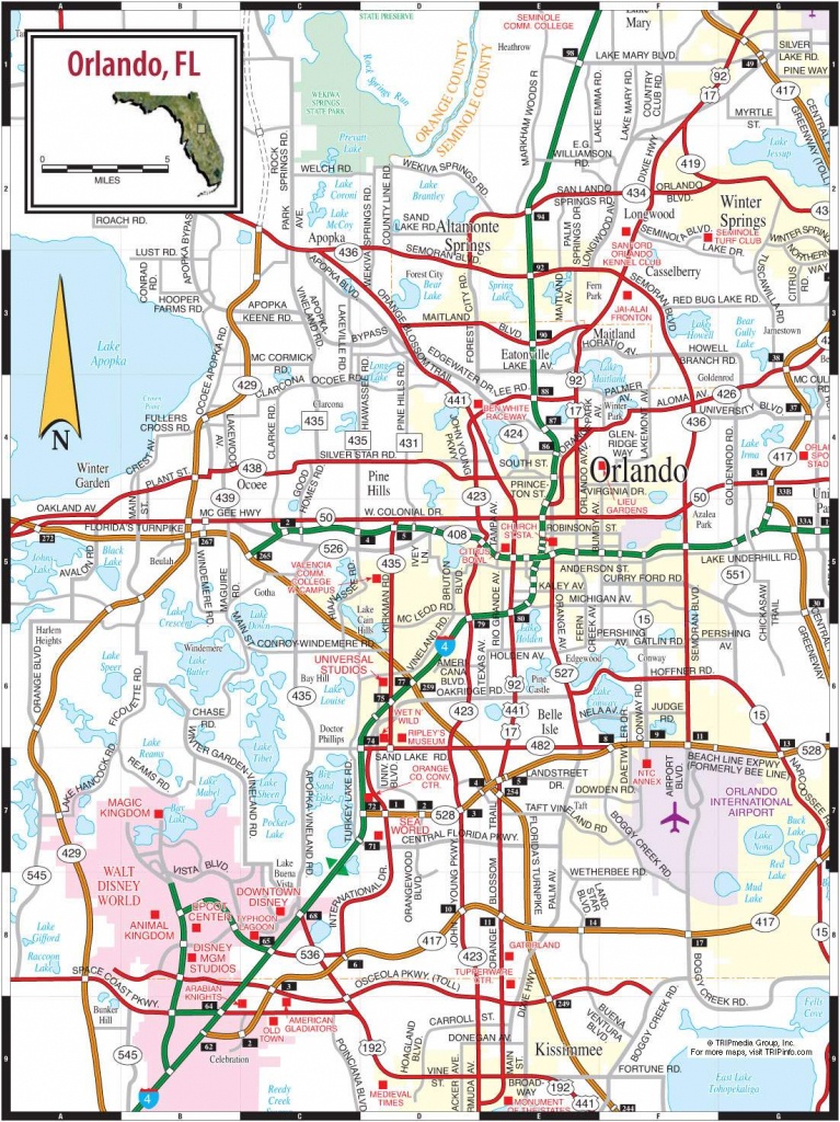 Large Orlando Maps For Free Download And Print | High-Resolution And - Map Of Florida Near Orlando
