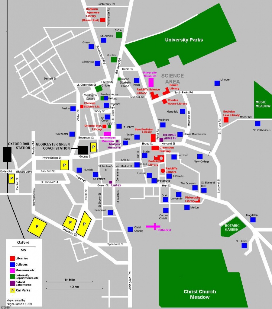 Large Oxford Maps For Free Download And Print | High-Resolution And - Oxford Tourist Map Printable