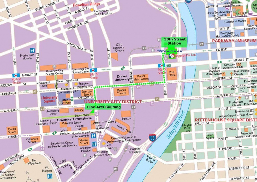 Large Philadelphia Maps For Free Download And Print | High - Philadelphia Street Map Printable