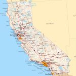 Large Road Map Of California Sate With Relief And Cities | Vidiani   California Relief Map Printable