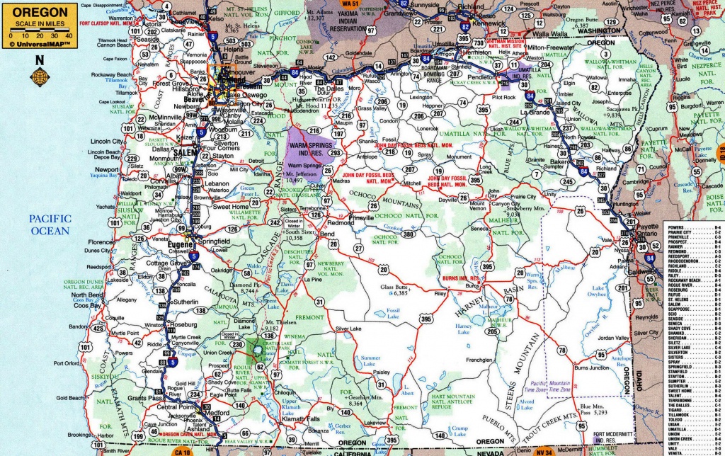 Oregon Road Map Printable | Free Printable Maps