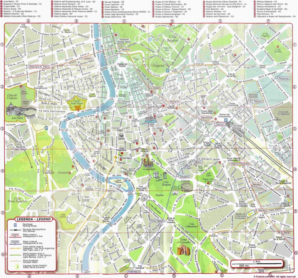 Large Rome Maps For Free Download And Print | High-Resolution And - Street Map Rome City Centre Printable