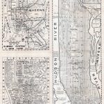Large Scaled Printable Old Street Map Of Manhattan, New York City   Printable Old Maps