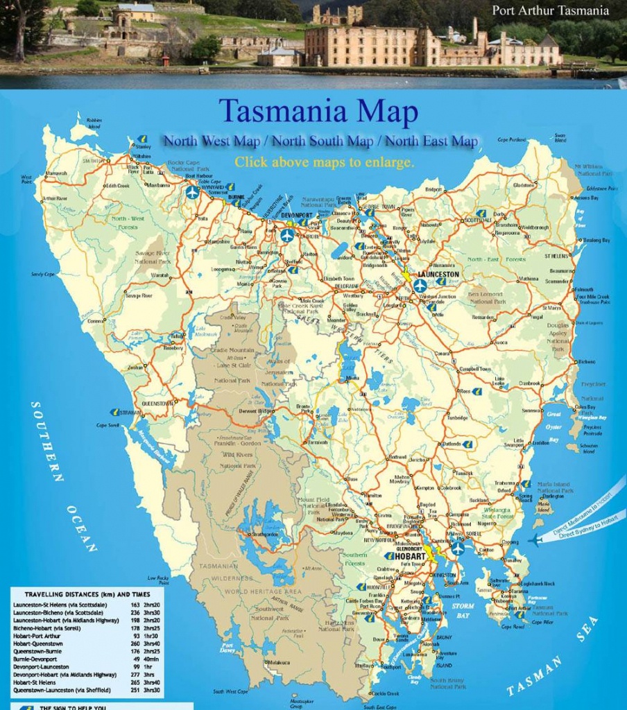 Large Tasmania Maps For Free Download And Print | High-Resolution - Printable Map Of Tasmania