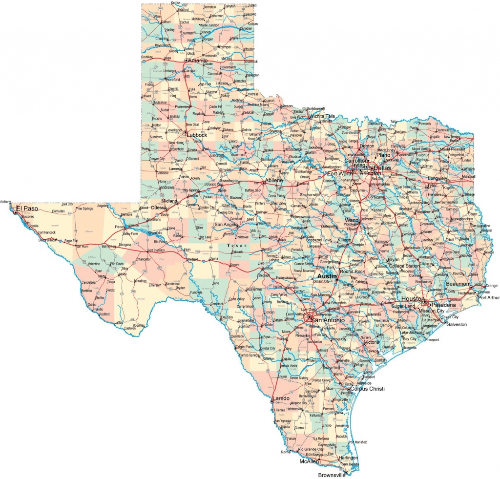 Large Texas Maps For Free Download And Print | High-Resolution And - South Texas Road Map