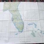 Large Wall Map Florida Bahamas Usaf Aeronautical Out Of | Etsy   Florida Wall Maps For Sale