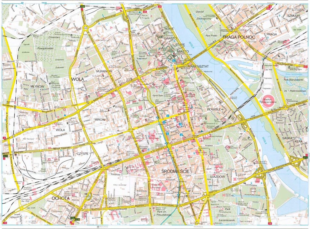 Large Warsaw Maps For Free Download And Print | High-Resolution And - Warsaw Tourist Map Printable