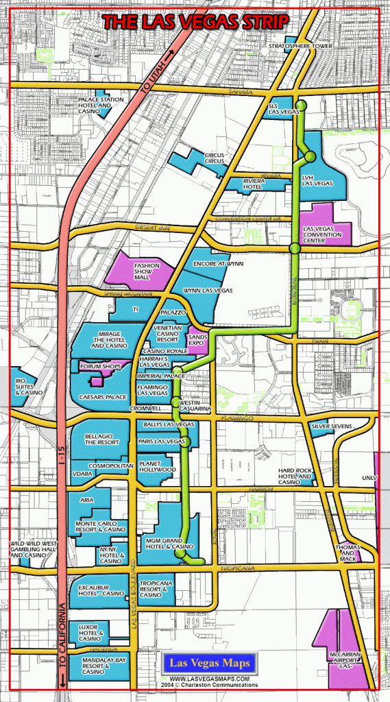 Las Vegas Maps - Las Vegas Strip Map - Printable Vegas Strip Map