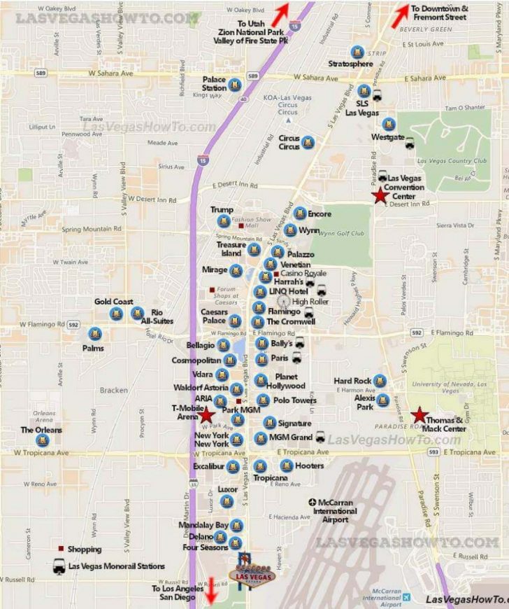 Las Vegas Tourist Map Printable