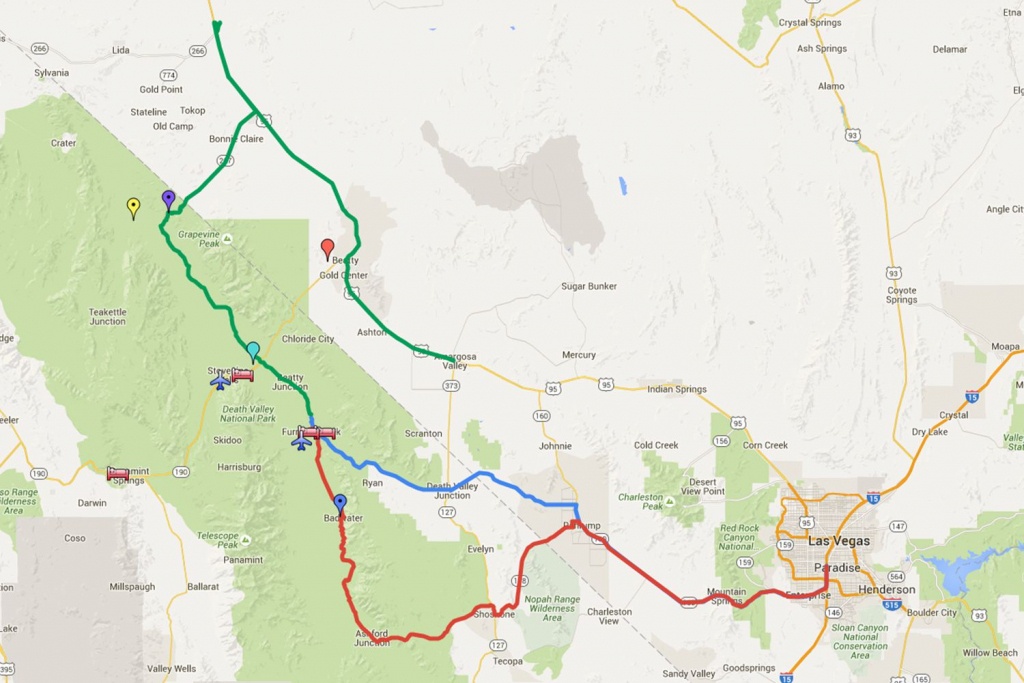 Las Vegas To Death Valley: All The Ways To Get There - Google Maps Driving Directions Texas