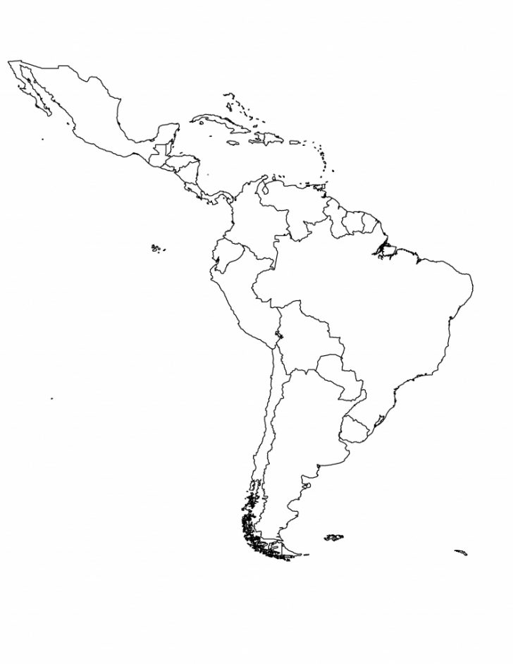 Blank Map Of Central And South America Printable