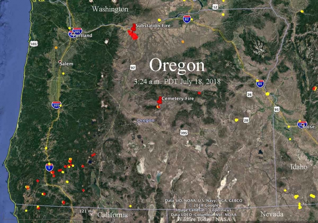 Lightning Leaves Behind Many Fires In Oregon - Wildfire Today - Oregon California Fire Map