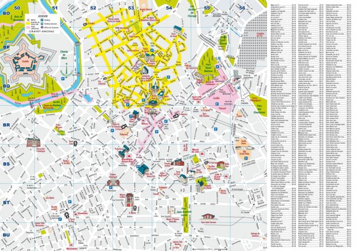 Printable Map Of Lille City Centre