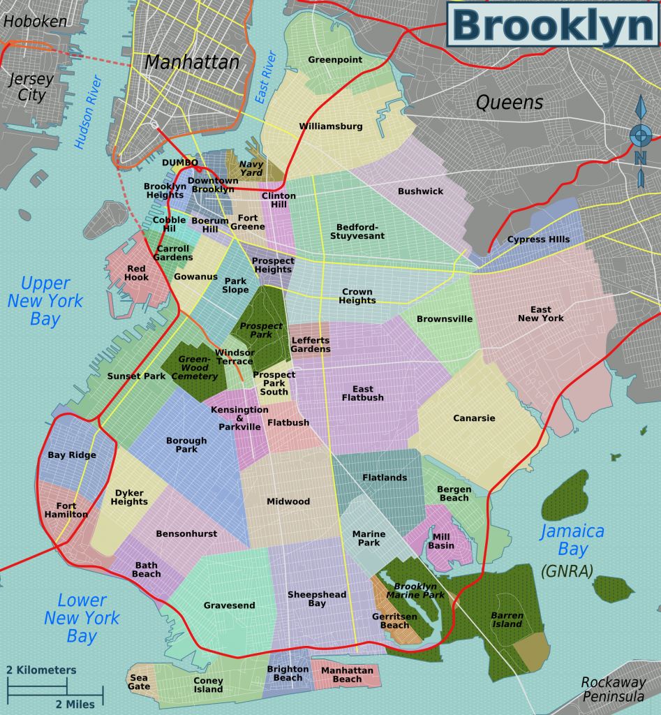 List Of Brooklyn Neighborhoods - Wikipedia - Printable Map Of Brooklyn Ny Neighborhoods