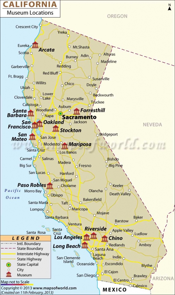 List Of Museums In California | California Museums Map - California Cities Map List