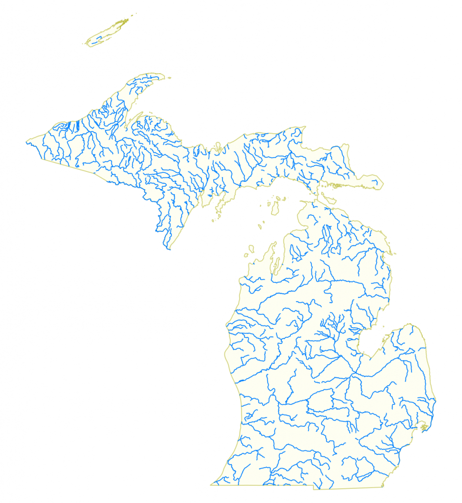 List Of Rivers Of Michigan - Wikipedia - Michigan River Map Printable