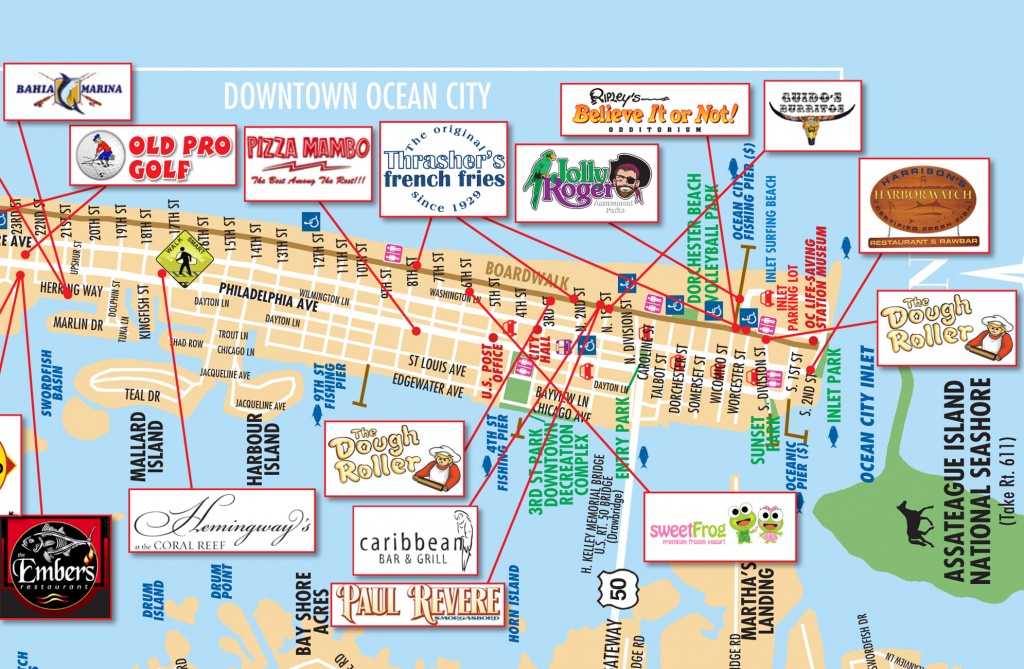 List Of Synonyms And Antonyms Of The Word: Ocean City Map - Printable Street Map Ocean City Nj