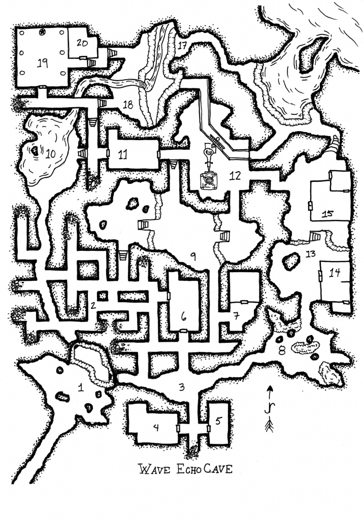 Lmop Re-Rendering In 2019 | D&amp;amp;d Ideas | Fantasy Map, Dungeon Maps - Wave Echo Cave Map Printable