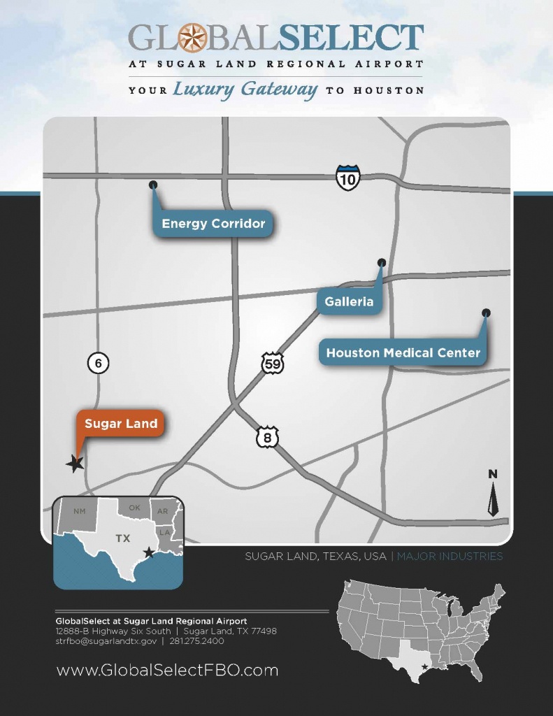 Local Area Map | Sugar Land Regional Airport - Sugar Land Texas Map