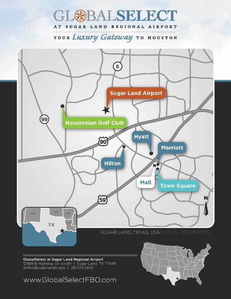 Local Area Map | Sugar Land Regional Airport - Sugar Land Texas Map