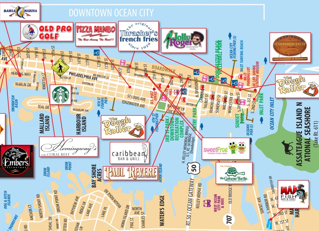 Local Maps | Ocean City Md Chamber Of Commerce - Printable Local Street Maps
