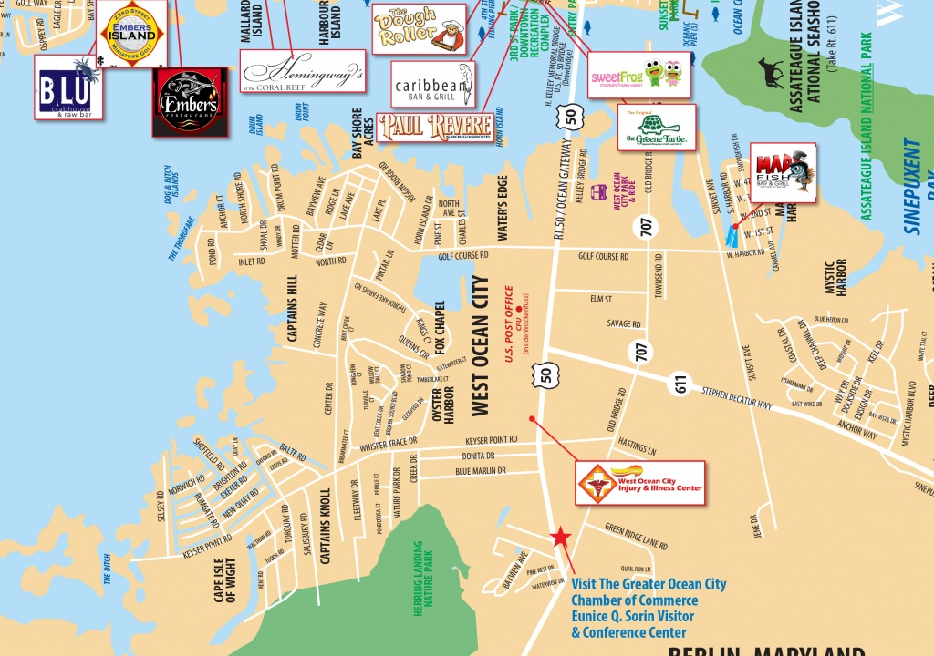 Local Maps | Ocean City Md Chamber Of Commerce - Printable Map Of Ocean City Md Boardwalk