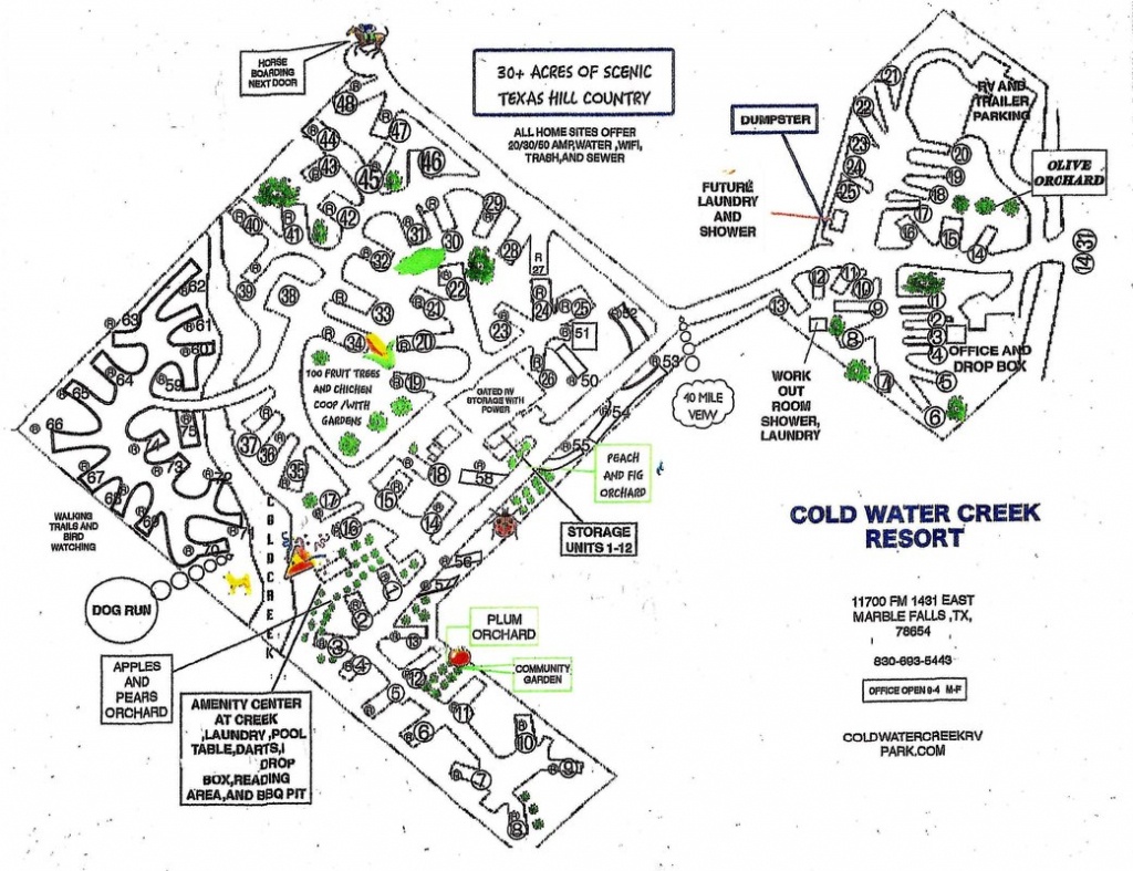 Location And Rv Park Map - Coldwater Creek Rv Park - Texas Rv Parks Map