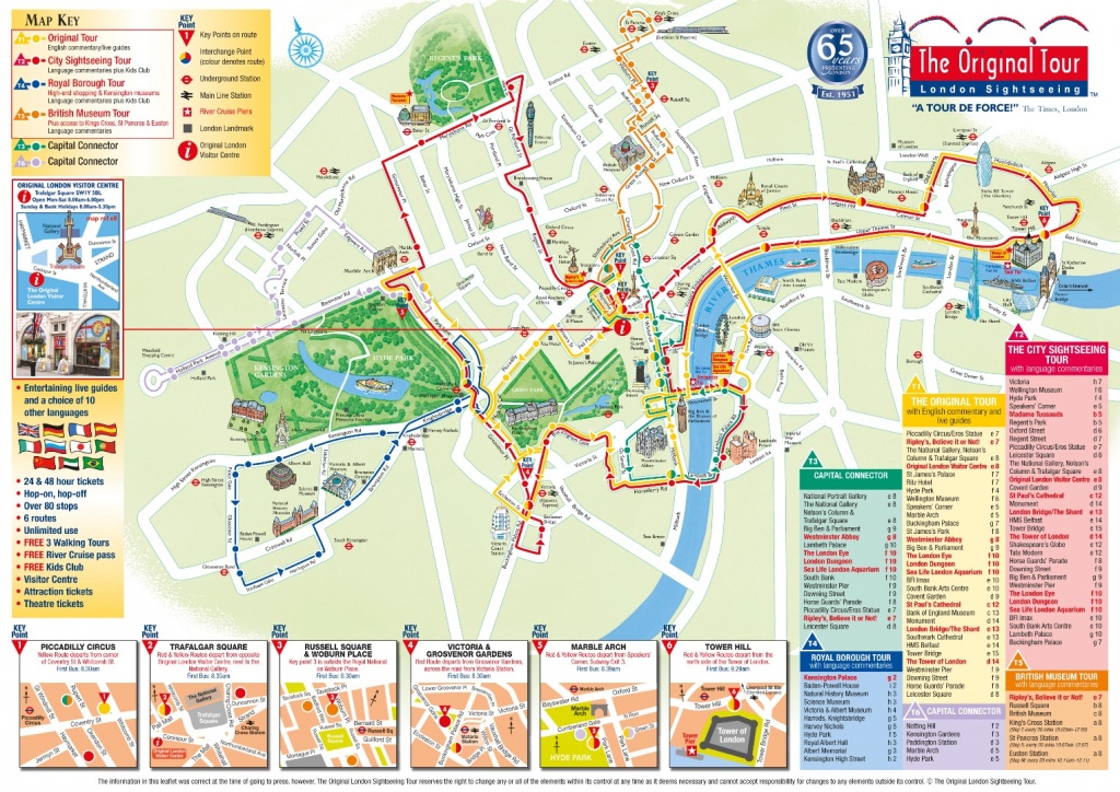 London Attractions Map Pdf - Free Printable Tourist Map London - London Sightseeing Map Printable