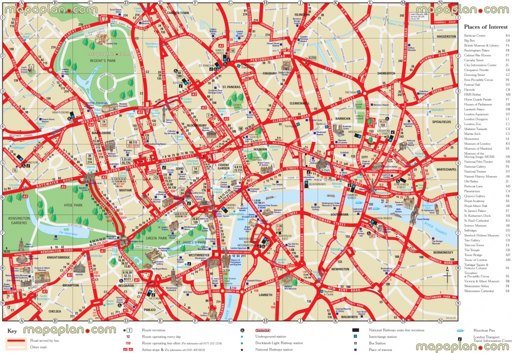 London Maps - Top Tourist Attractions - Free, Printable City Street - Printable Travel Map