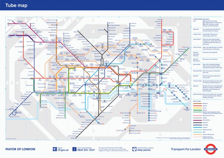 Printable London Underground Map