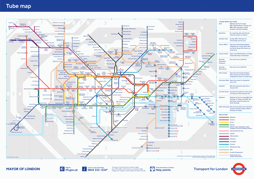 London Tube Map | Visual.ly - Printable London Underground Map