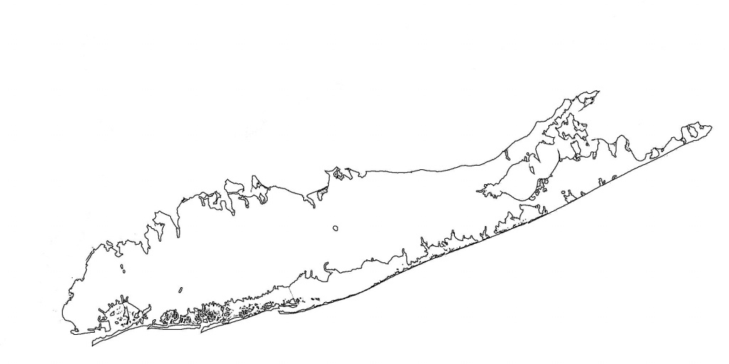 Long Island Blank Map - Map Of Long Island Blank (New York - Usa) - Printable Map Of Long Island