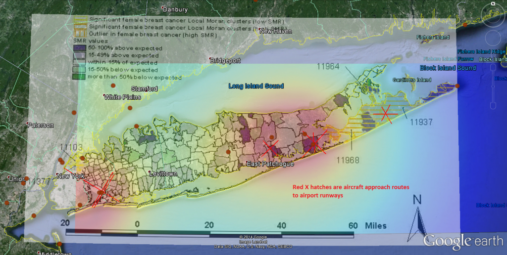 Long Island Cancer Clusters Revisited | Dark Matters A Lot - Map Of Cancer Clusters In Florida