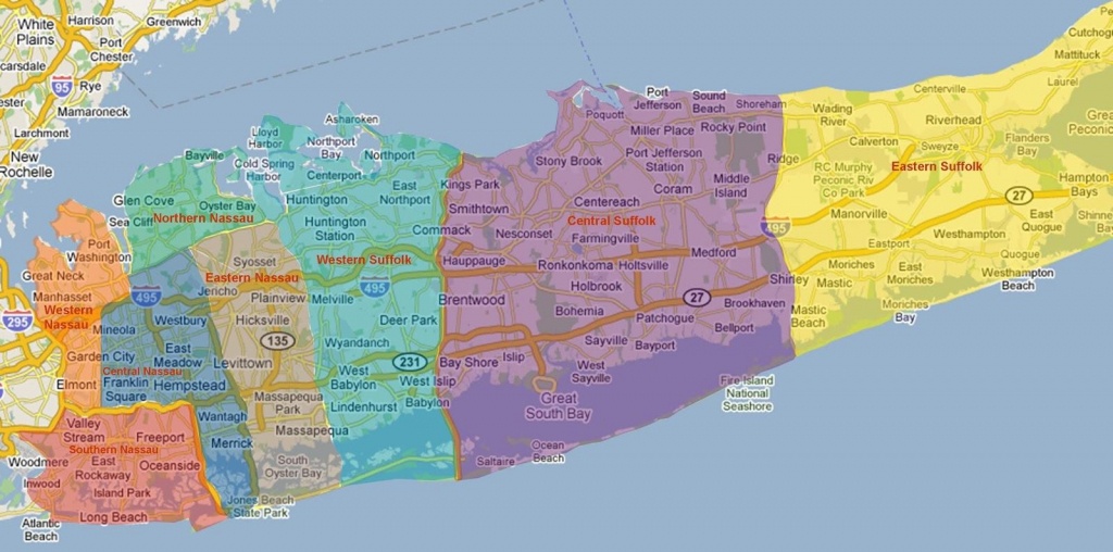 Long Island Neighborhoods Map - Map Of Long Island Neighborhoods - Printable Map Of Long Island Ny