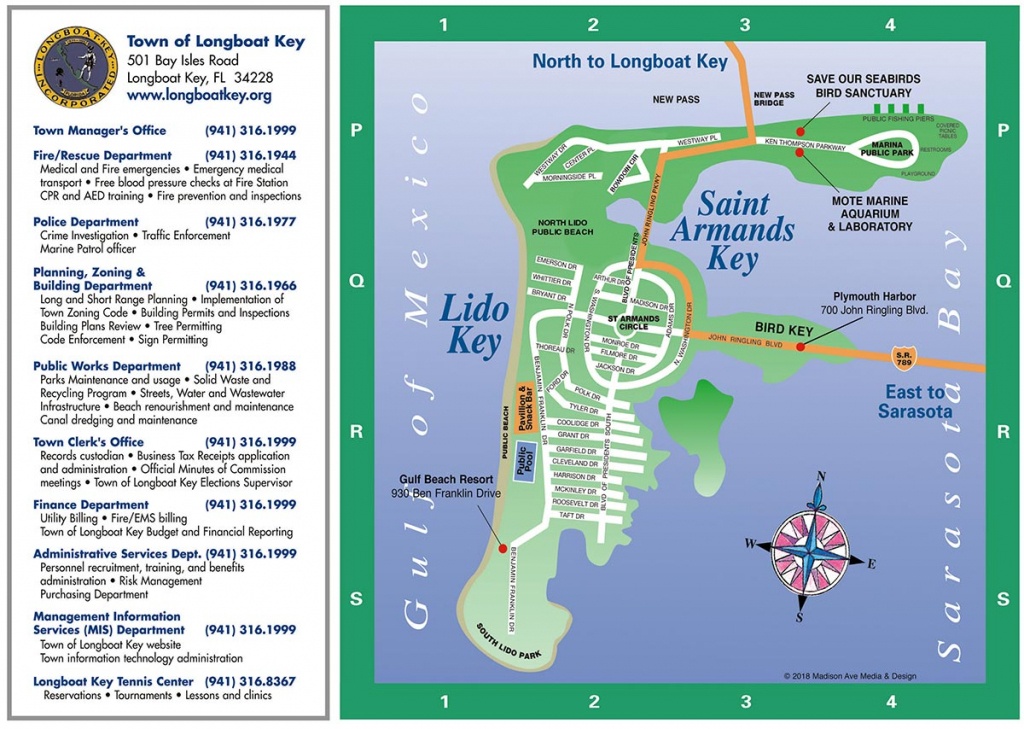 Longboat Key Map | Longboat Key Chamber Of Commerce - Longboat Key Florida Map