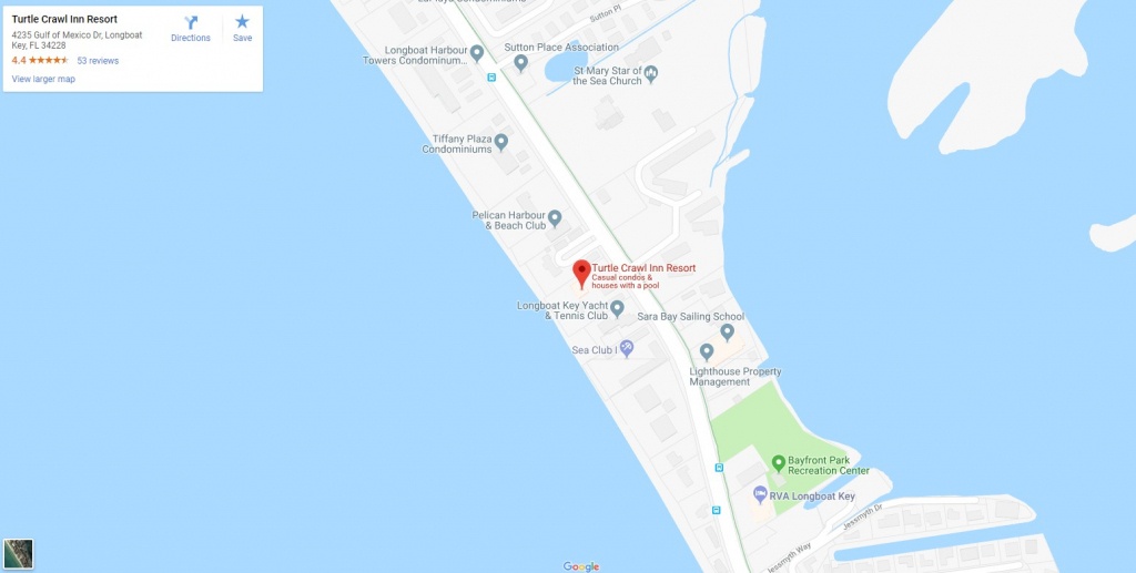 Longboat Key Vacation Rentals, Turtle Crawl Inn Resort - Casey Key Florida Map
