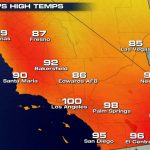 Los Angeles California Weather Map – Map Of Usa District   California Temperature Map Today