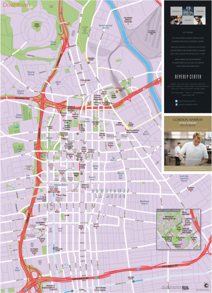Los Angeles Tourist Map Printable