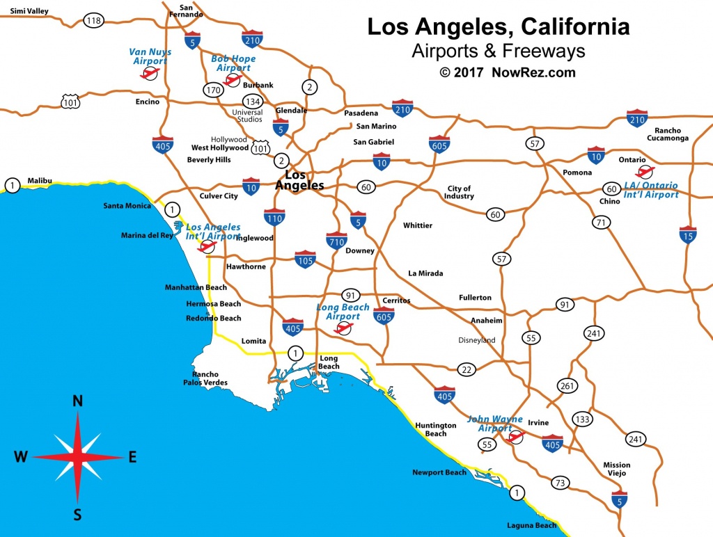 Los Angeles Freeway Map - City Sightseeing Tours - Printable Map Of Southern California Freeways