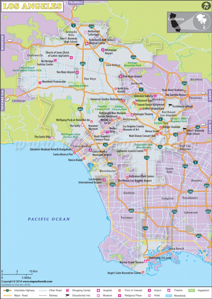 Los Angeles Map, Map Of Los Angeles City, California, La Map - Map Of Los Angeles California Area