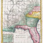 Louisiana, Florida And Carolina Map Poster, Canvas, Print   Florida Map Poster