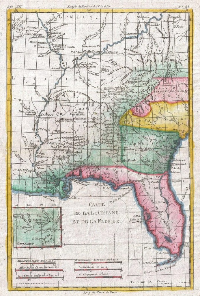 Louisiana, Florida And Carolina Map Poster, Canvas, Print - Florida Map Poster