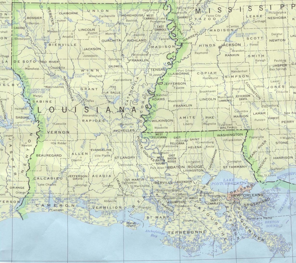 Louisiana Maps - Perry-Castañeda Map Collection - Ut Library Online - Texas Louisiana Border Map