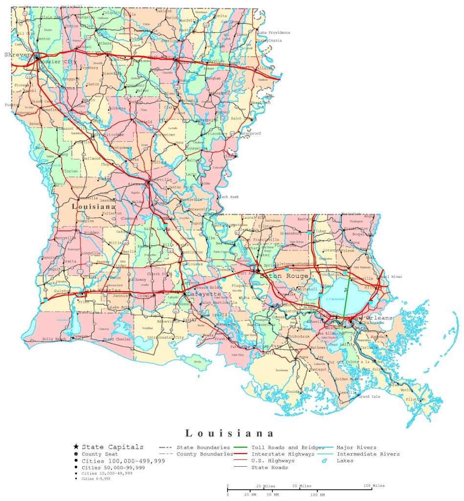 Louisiana Printable Map - Printable Map Of Baton Rouge