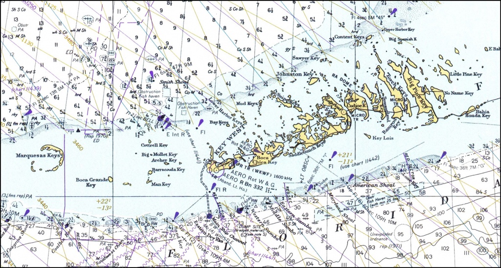 Lower Florida Keys, 1978 - Map Of Lower Florida Keys