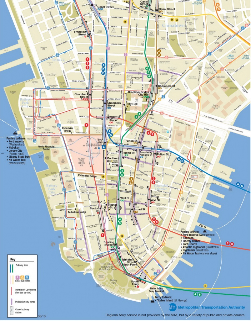 Lower Manhattan Map - Go! Nyc Tourism Guide - Printable Map Of Lower Manhattan Streets
