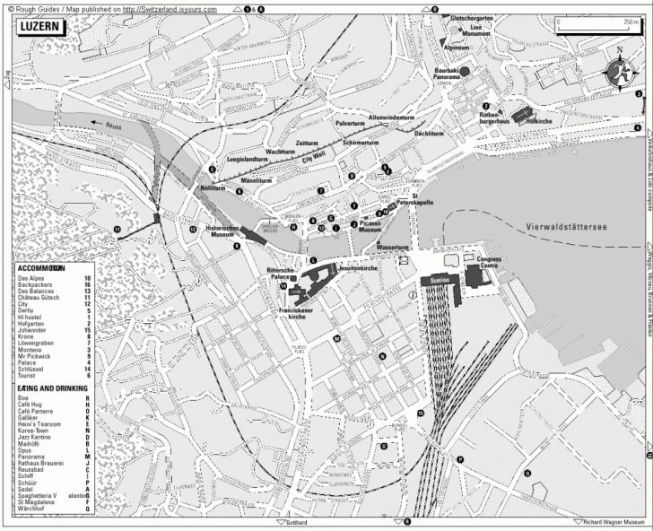 Printable Tourist Map Of Lucerne